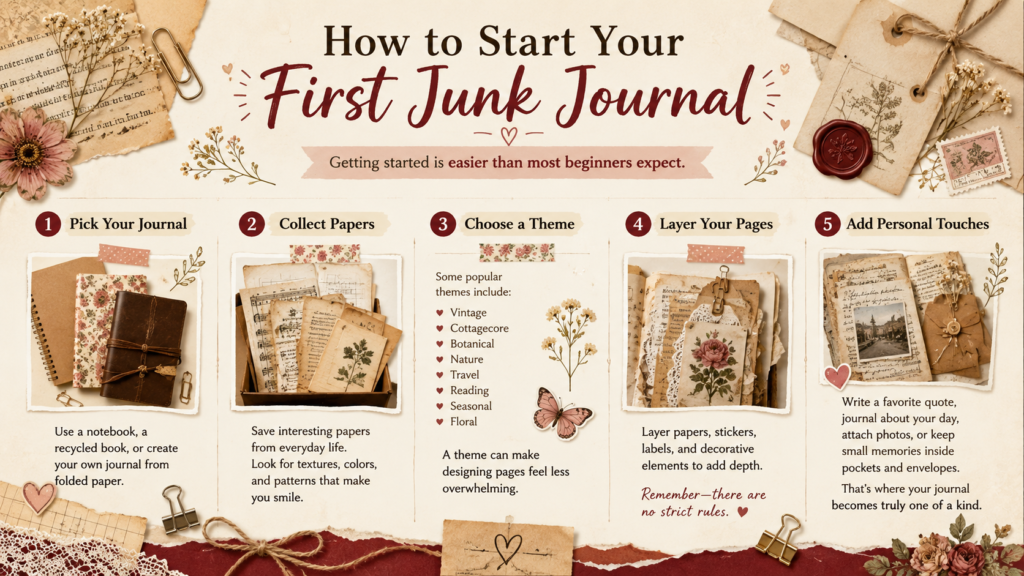 How to start your first junk journal?
