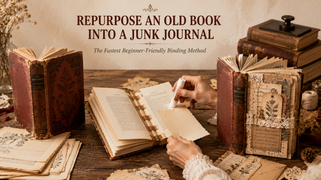 Repurpose an old book into junk journal