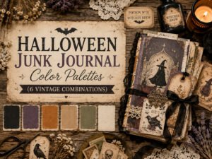 Halloween Junk Journal Color Palettes (6 Vintage Combinations)