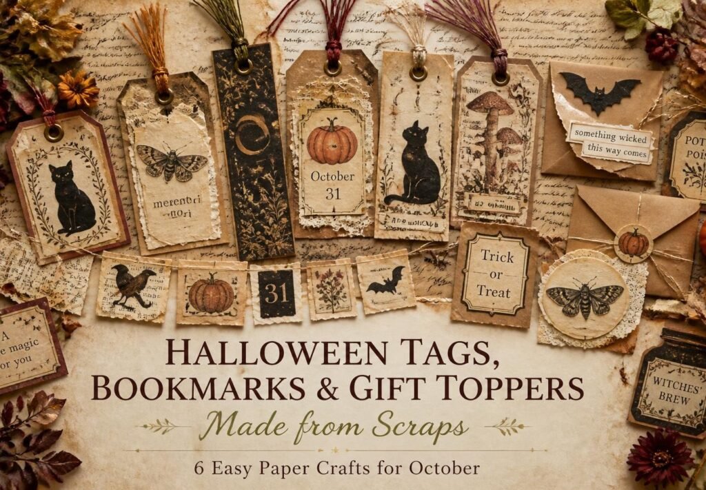 Halloween Tags, Bookmarks & Gift Toppers from Scraps