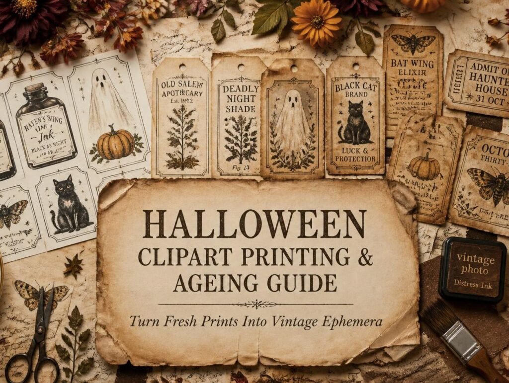 Halloween Cliparts: Printing & Ageing Guide