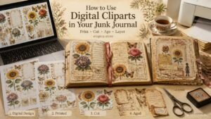 How to Use Digital Cliparts in Your Junk Journal