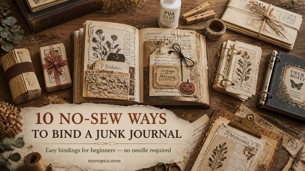 10 NO-SEW WAYS TO BIND A JUNK JOURNAL