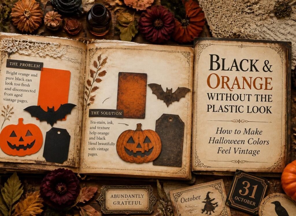 Black & Orange Without the Plastic Halloween Look
