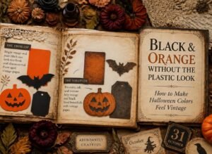 Black & Orange Without the Plastic Halloween Look