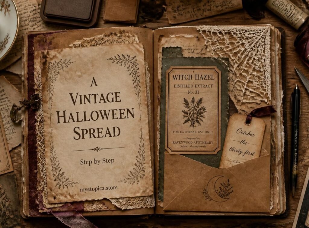 vintage halloween junk journal